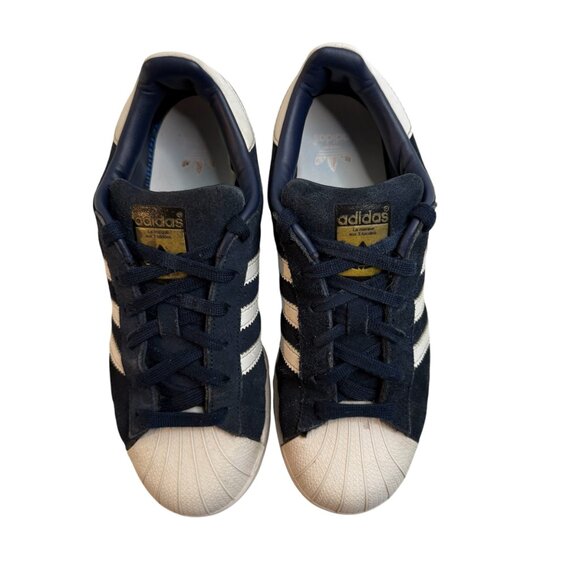 ADIDAS Superstar Shoes, Navy,  Women’s US size [5], Classic Sneakers, Shell toe. - Picture 3 of 10